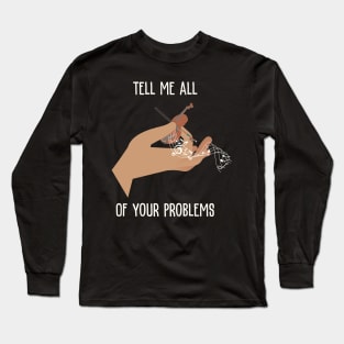 Tiny Violin FRONT & BACK Design Long Sleeve T-Shirt